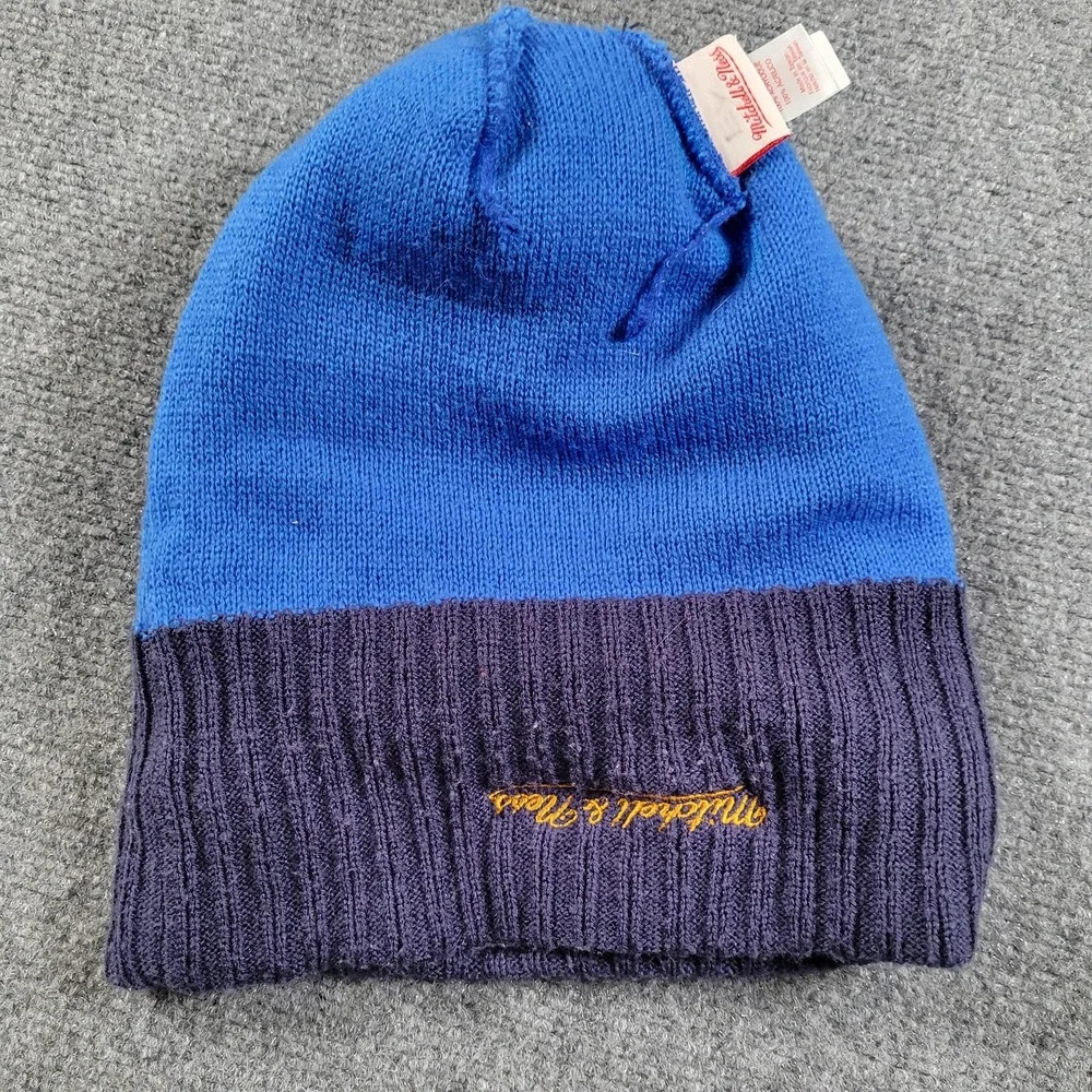 Oklahoma City Thunder Beanie Cap Adult Blue Navy NBA Basketball Pom Knit Hat